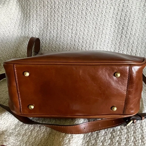 Patricia Nash Athani Leather Shoulder Crossbody Handbag Zip Top - Picture 3 of 10